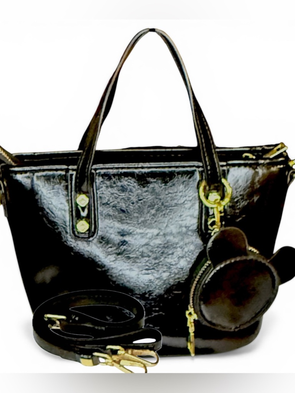 FASHION Vegan Patent Leather Bag - NWTw
